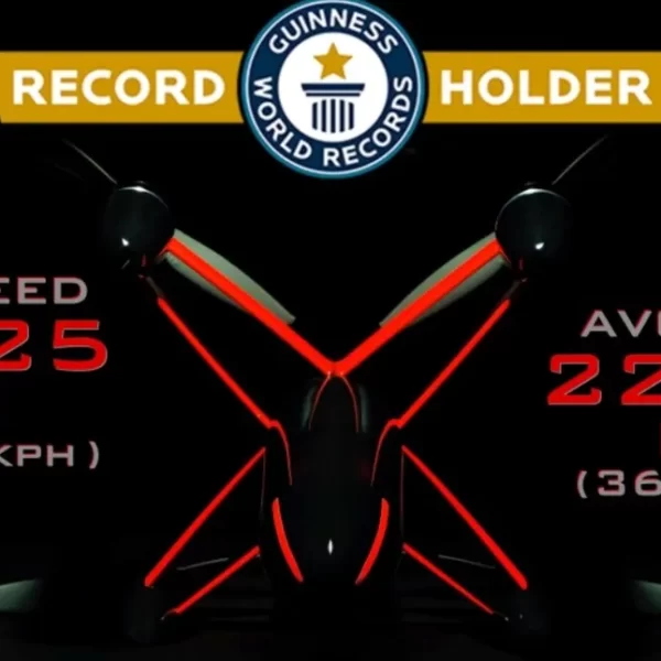 El drone más rápido del mundo que alcanza una velocidad máxima de 414 km/h