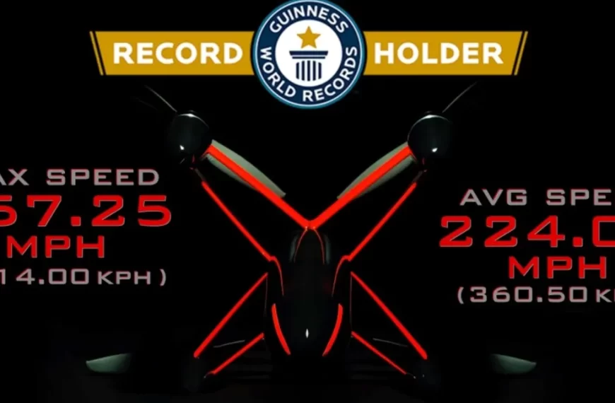 El drone más rápido del mundo que alcanza una velocidad máxima de 414 km/h